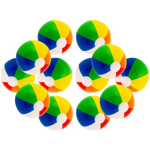 16" Rainbow Color Party Pack Inflatable Beach Balls - Beach Pool Party Toys (12 Pack)