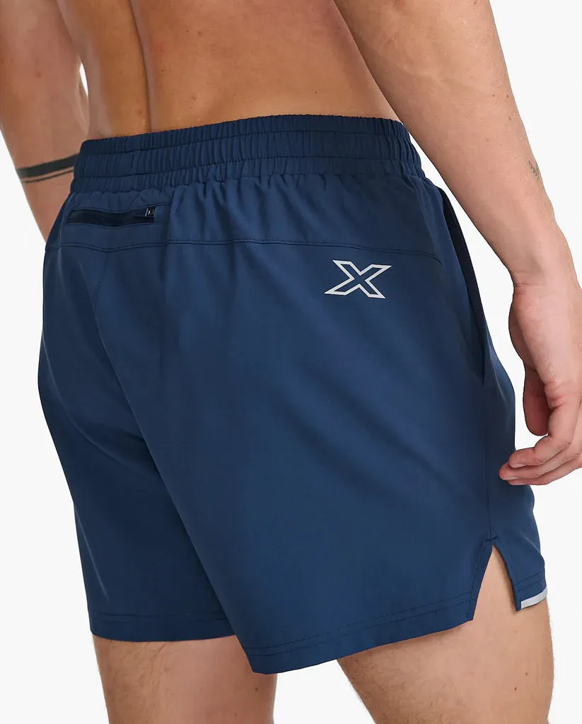 2XU Mens Aero 5 Inch Shorts 2.0 - Midnight/Silver