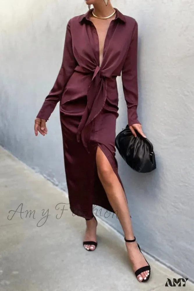 Amy Fashion - Elegant Lady Office Mini Dresses