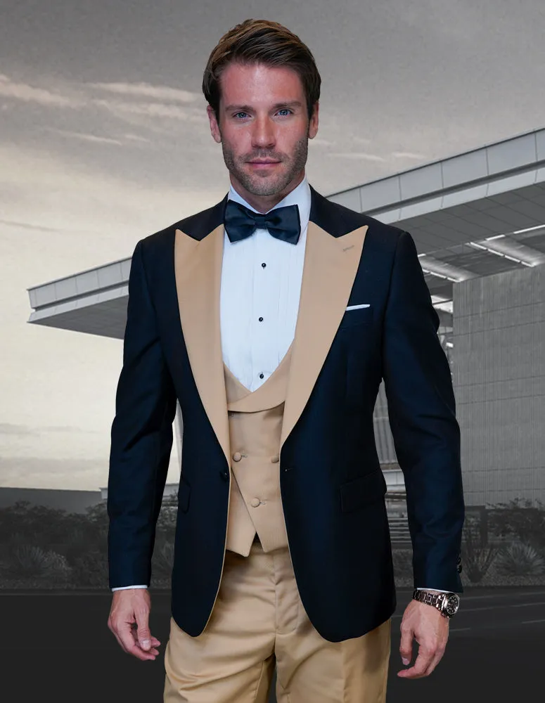 ARYA CHAMPAGNE 3 PC MODERN FIT TUXEDO