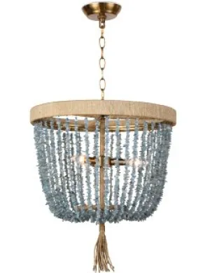 Beach Glass Strands Chandelier