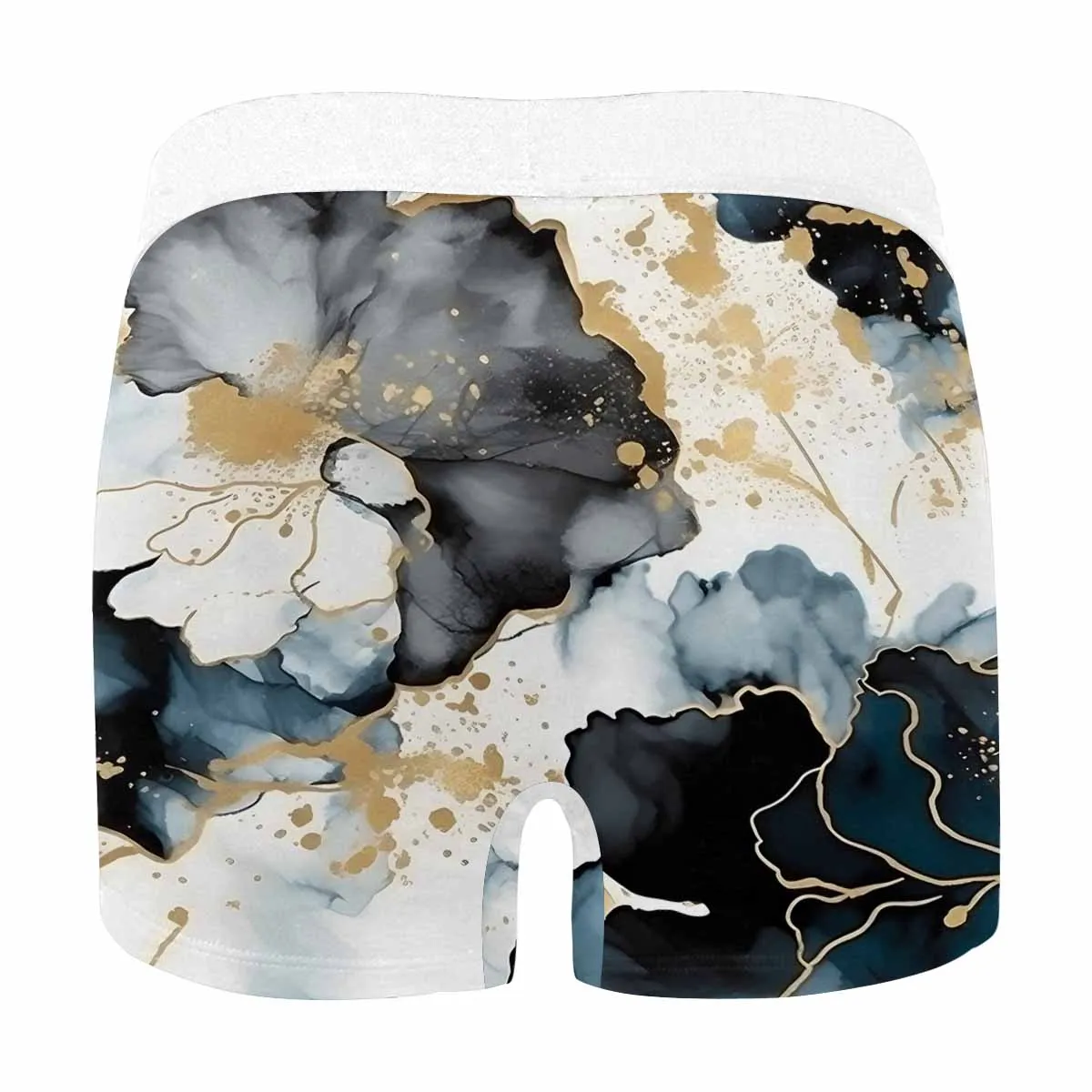 Black Ink Floral Men's All Over Print Boxer Briefs (Made In AUS)