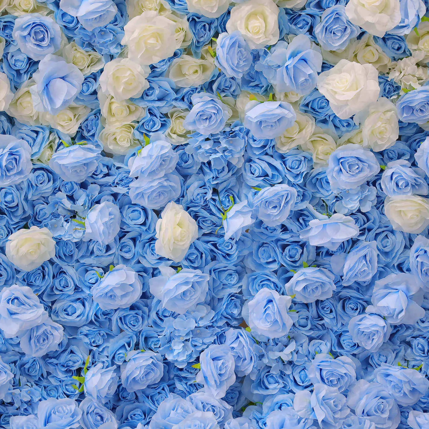 Blue and White Gradient Flower Wall Backdrop for Birthday&Baby Shower Party Decoration