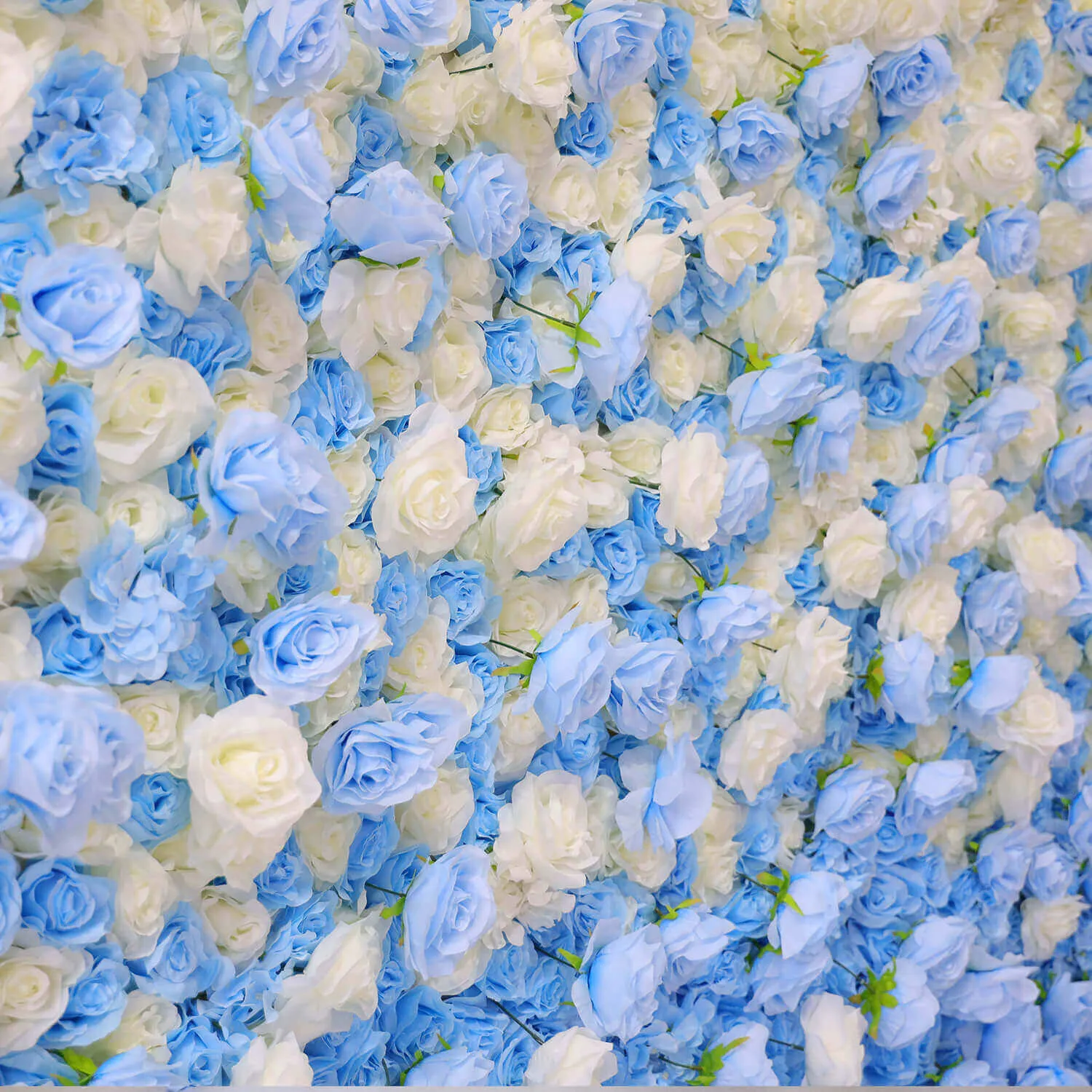 Blue and White Gradient Flower Wall Backdrop for Birthday&Baby Shower Party Decoration