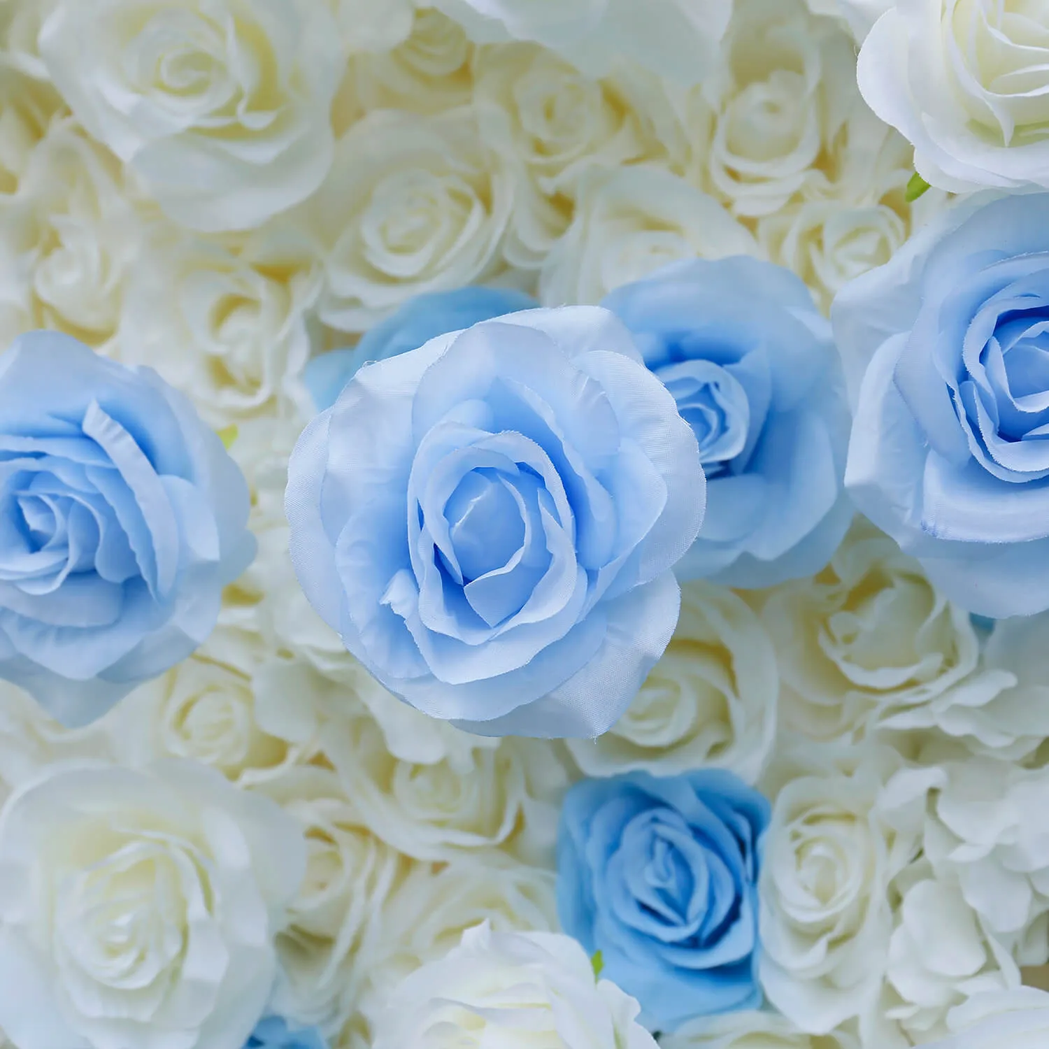 Blue and White Gradient Flower Wall Backdrop for Birthday&Baby Shower Party Decoration