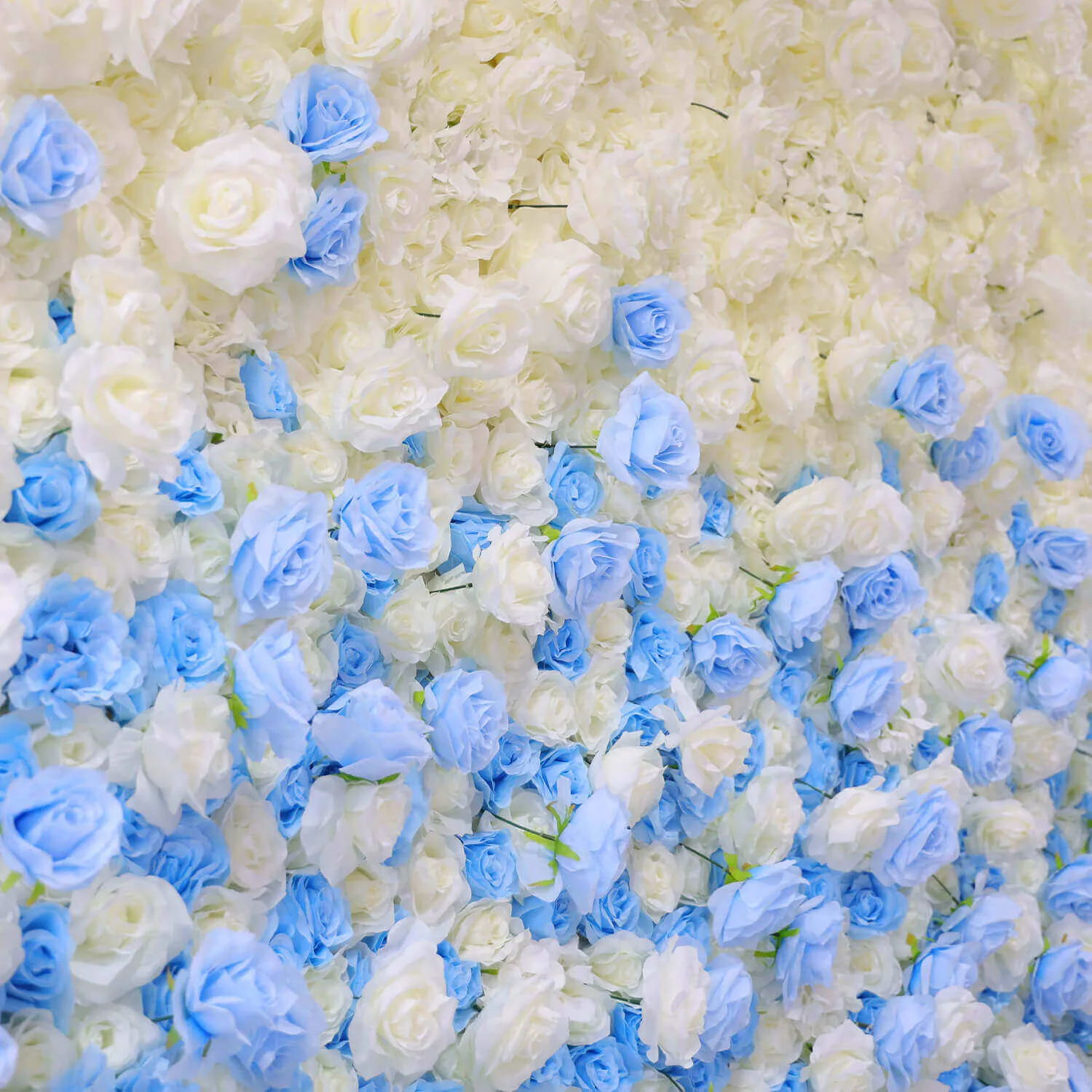 Blue and White Gradient Flower Wall Backdrop for Birthday&Baby Shower Party Decoration