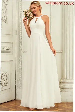 Chiffon Dress Charity Floor-Length Wedding Dresses A-Line Wedding Scoop