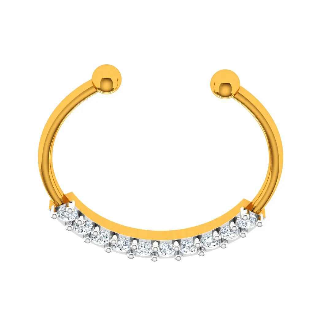 Classic Timeless Gold Diamond Nose Ring