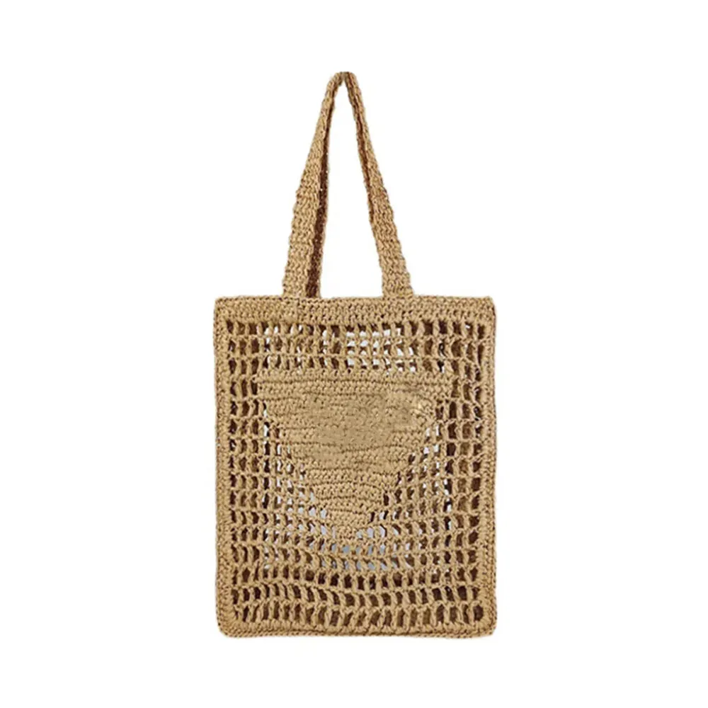 Crotchet Straw Shopping/Beach Bag