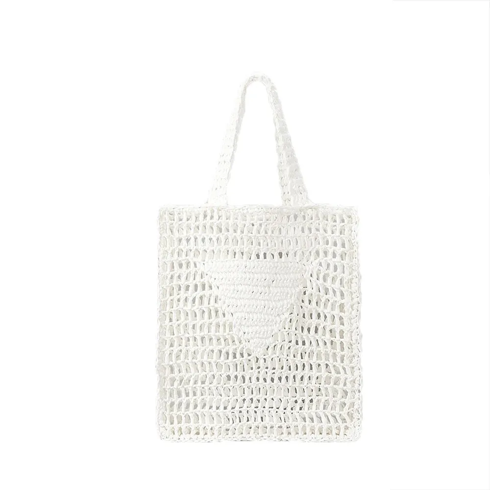 Crotchet Straw Shopping/Beach Bag