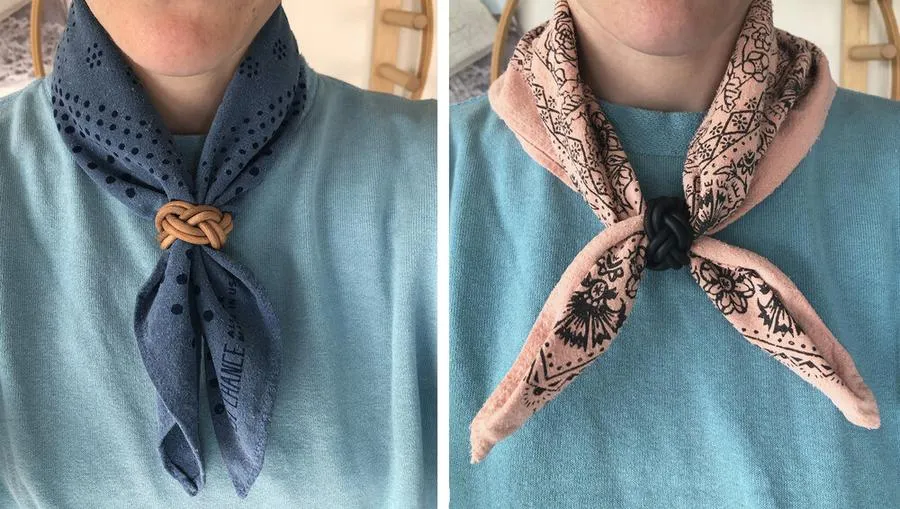 DIY KIT | Braided Leather Scarf Slide | Last Chance Textiles