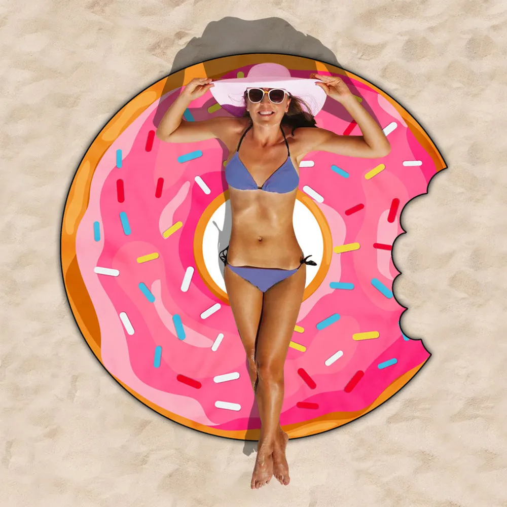 Donut Style Microfiber Towel Cloth Beach