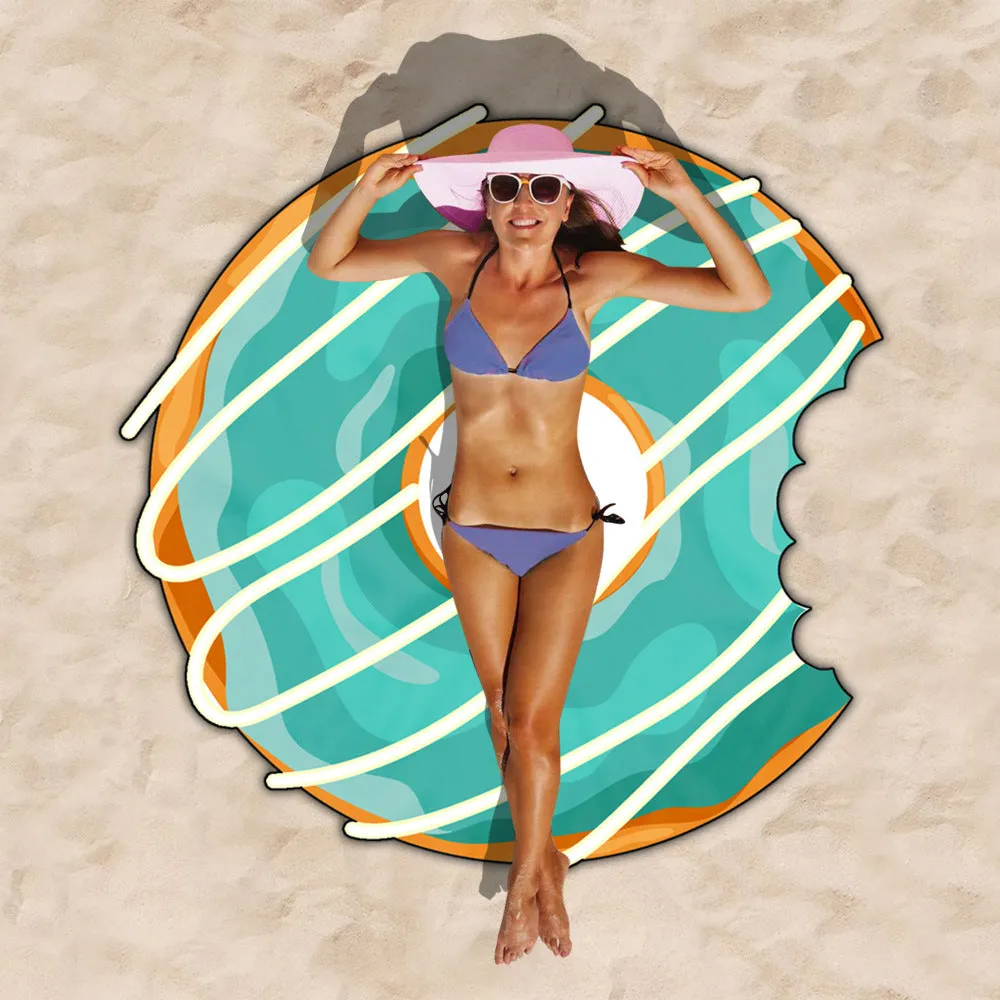 Donut Style Microfiber Towel Cloth Beach