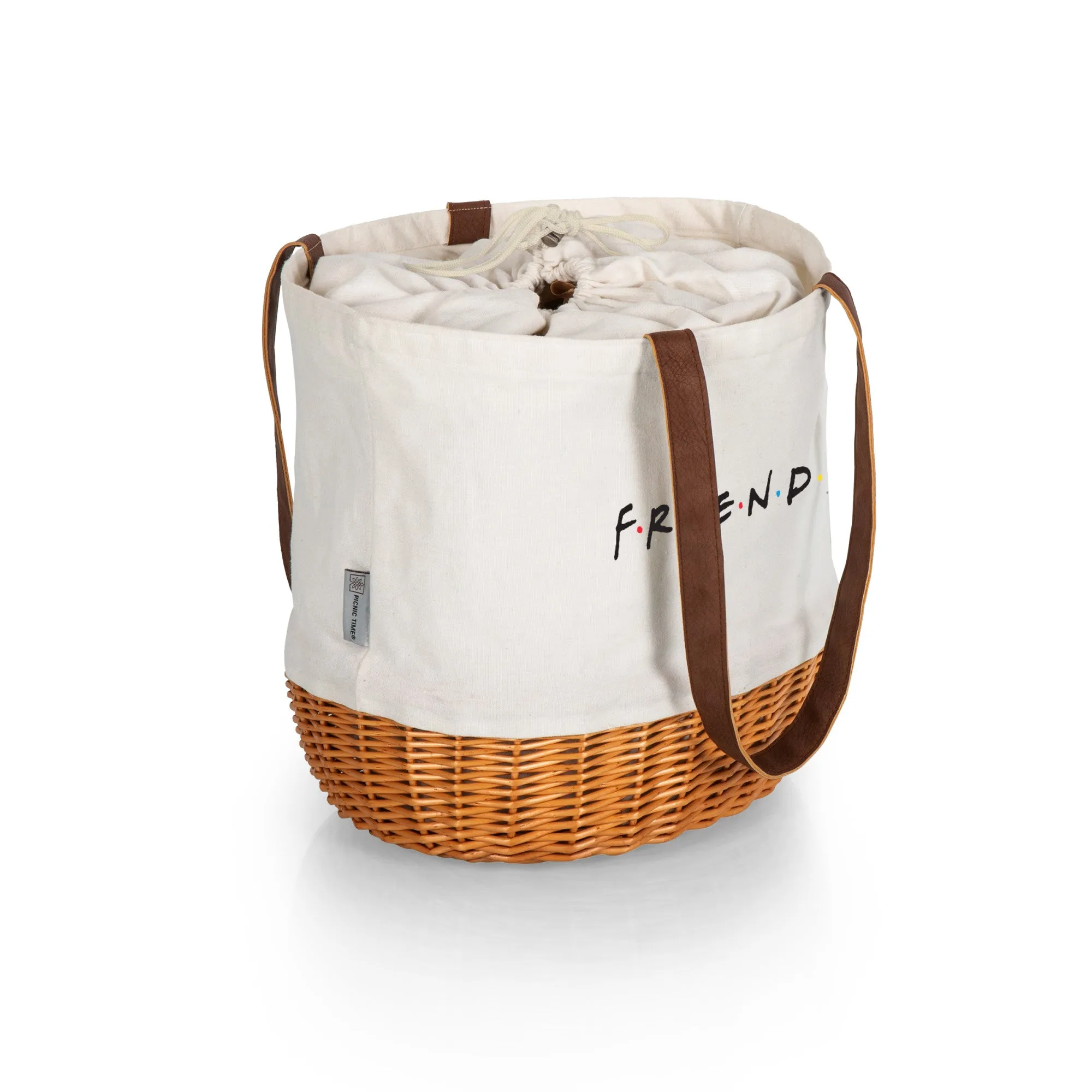 Friends - Coronado Canvas and Willow Basket Tote