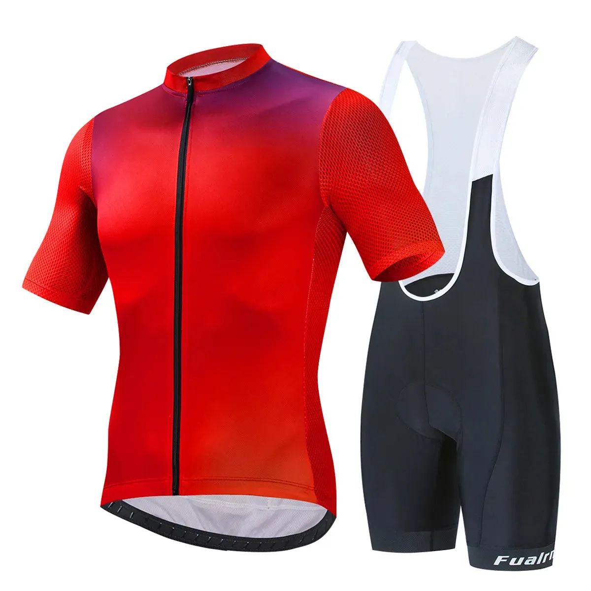 FUALRNY Cycling Jersey Set Men Summer Outdoor Sport Cycling Clothing Quick Dry Bike Clothes Breathable MTB Bicycle Cycling Suit