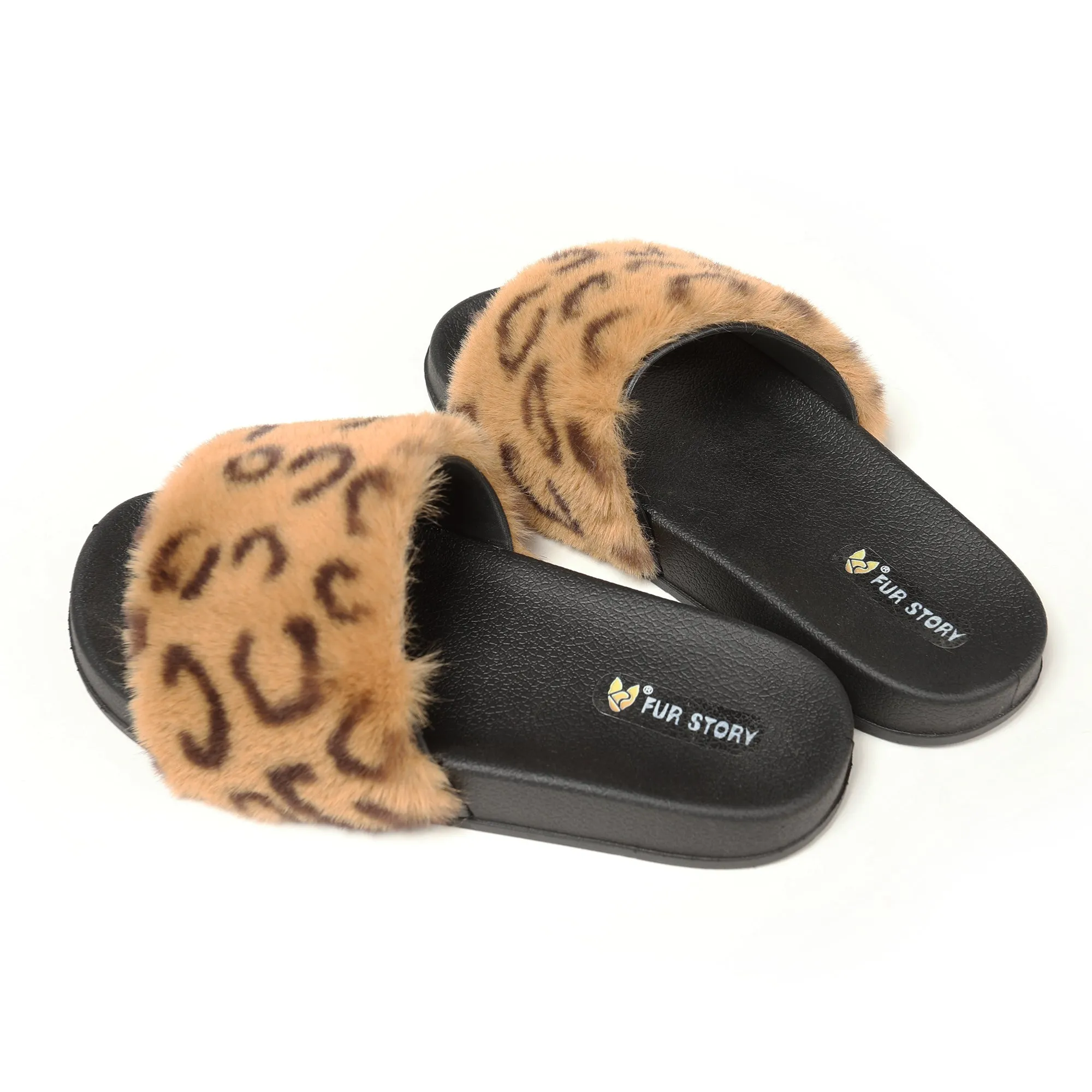 Furry Slides Sandals (Flat)