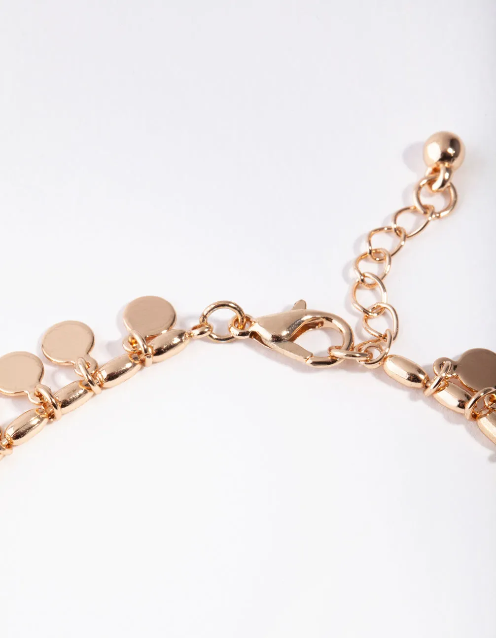 Gold Jingle Circle Disc Anklet