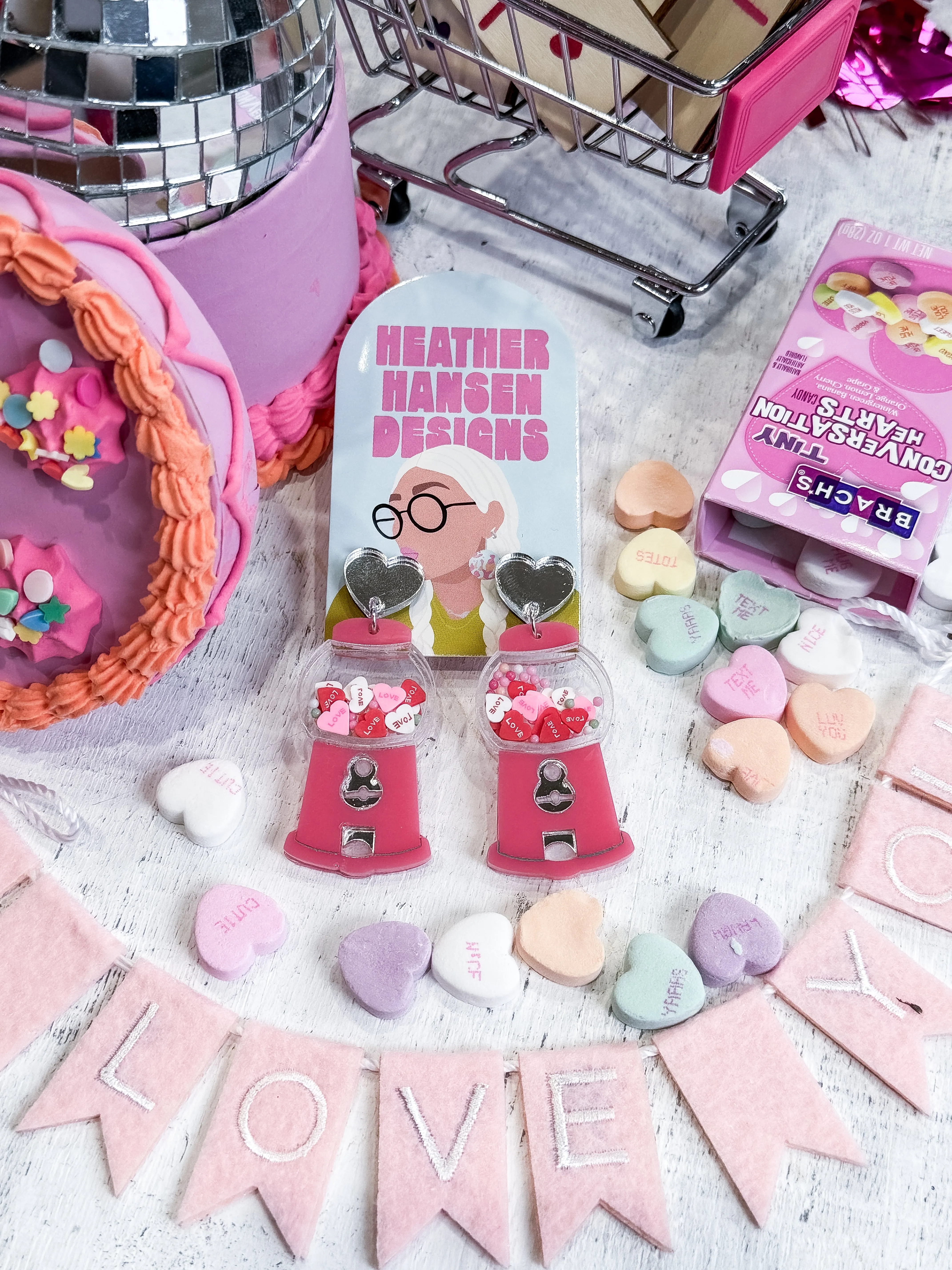 Heart Shaker Gum ball Machine