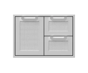 Hestan: 36" Double Drawer and Storage Door Combo