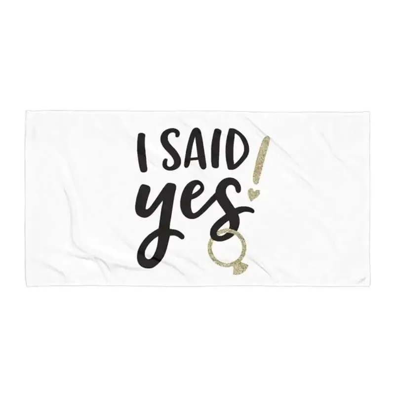 I Said Yes Honeymoon Beach Towel