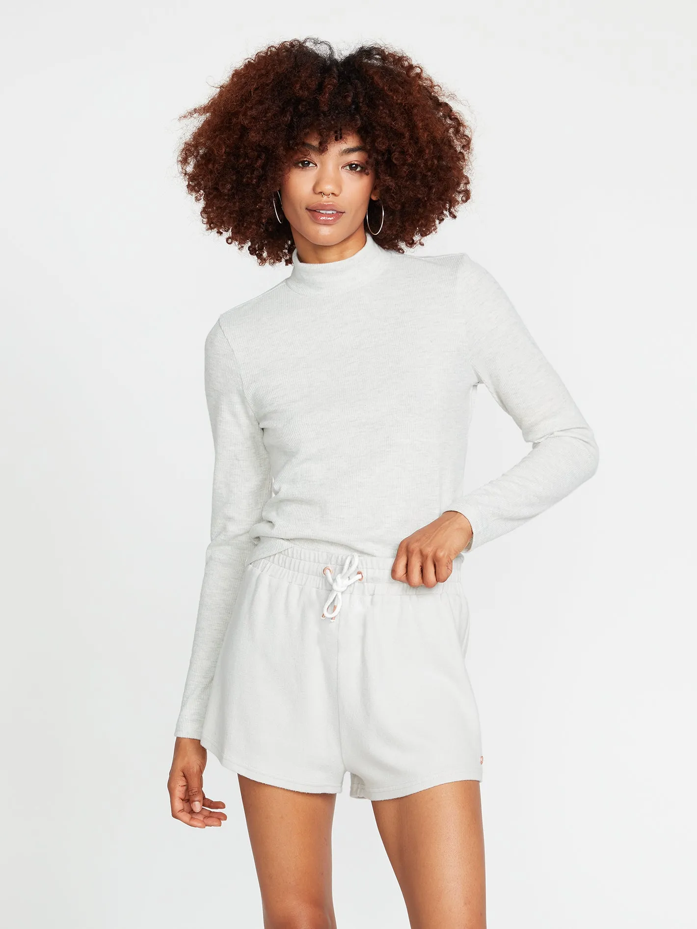 Lived In Lounge Fleece Shorts - Light Grey