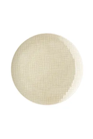 Mesh Cream Dinner Plate Flat Round 10 5/8 in