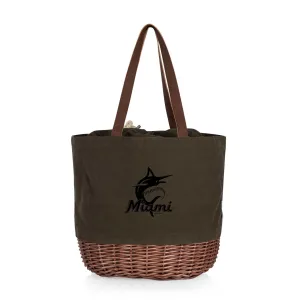 Miami Marlins - Coronado Canvas and Willow Basket Tote