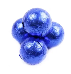 Milk Chocolate Royal Blue Foil Balls 1.5lbs | 1ct