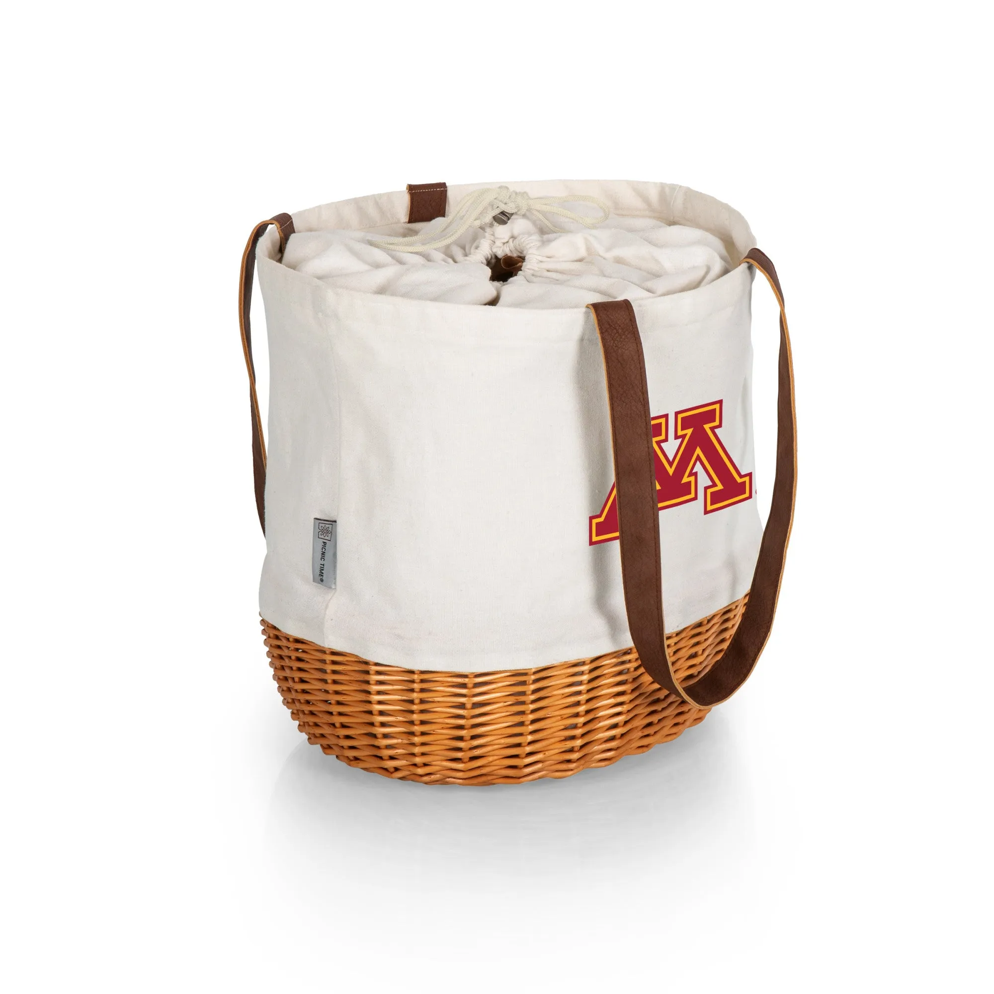 Minnesota Golden Gophers - Coronado Canvas and Willow Basket Tote