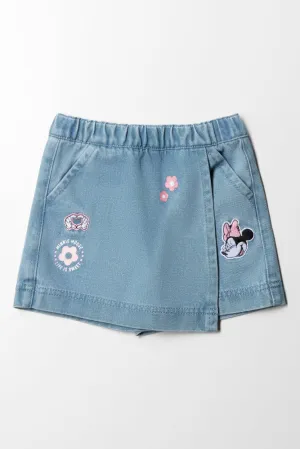 Minnie Mouse Denim Skort Light Wash