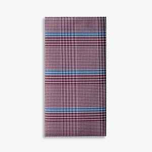 Modern Burgundy Plaid Pocket Square