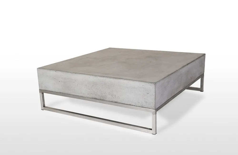 Modrest Drake Modern Square Concrete Coffee Table