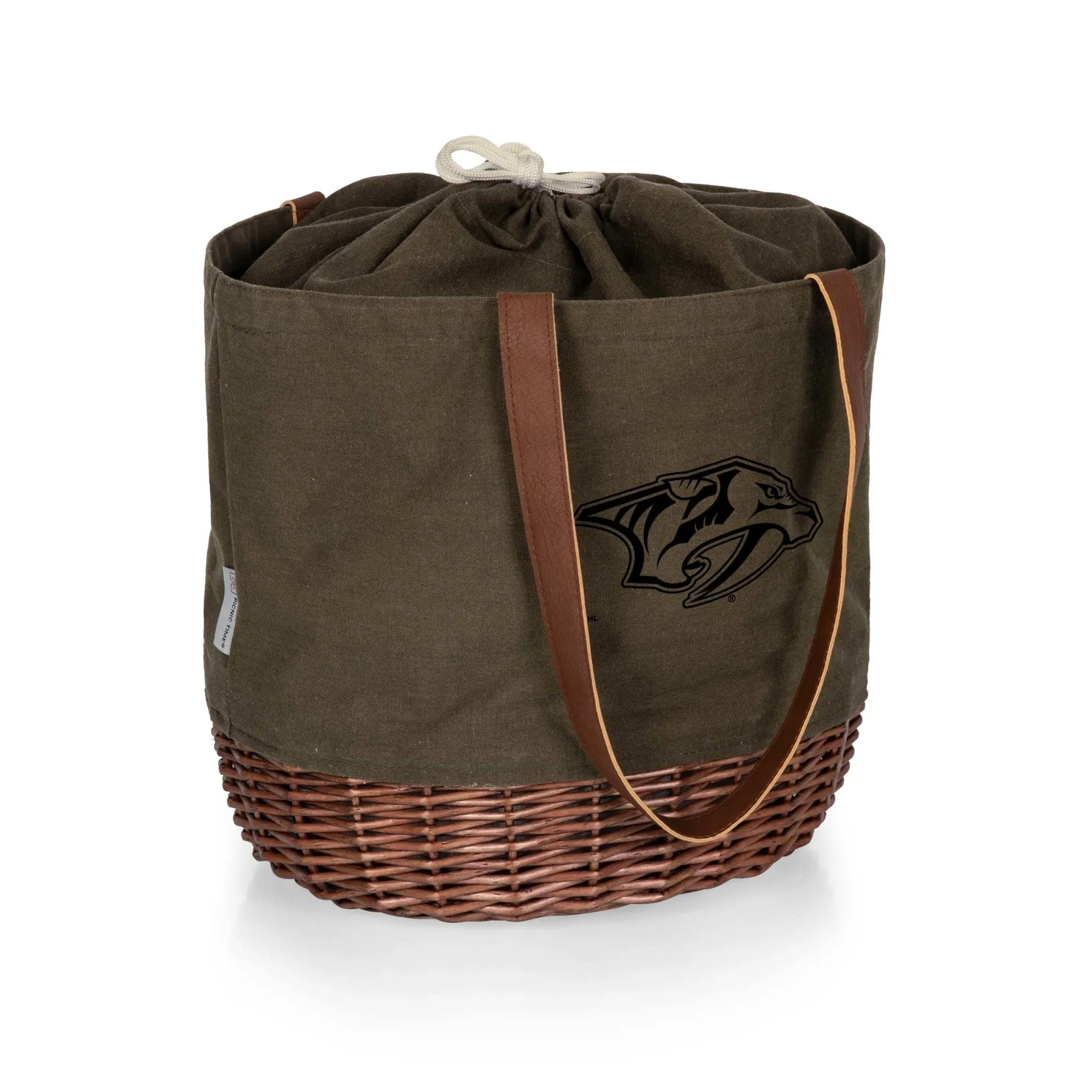 Nashville Predators - Coronado Canvas and Willow Basket Tote