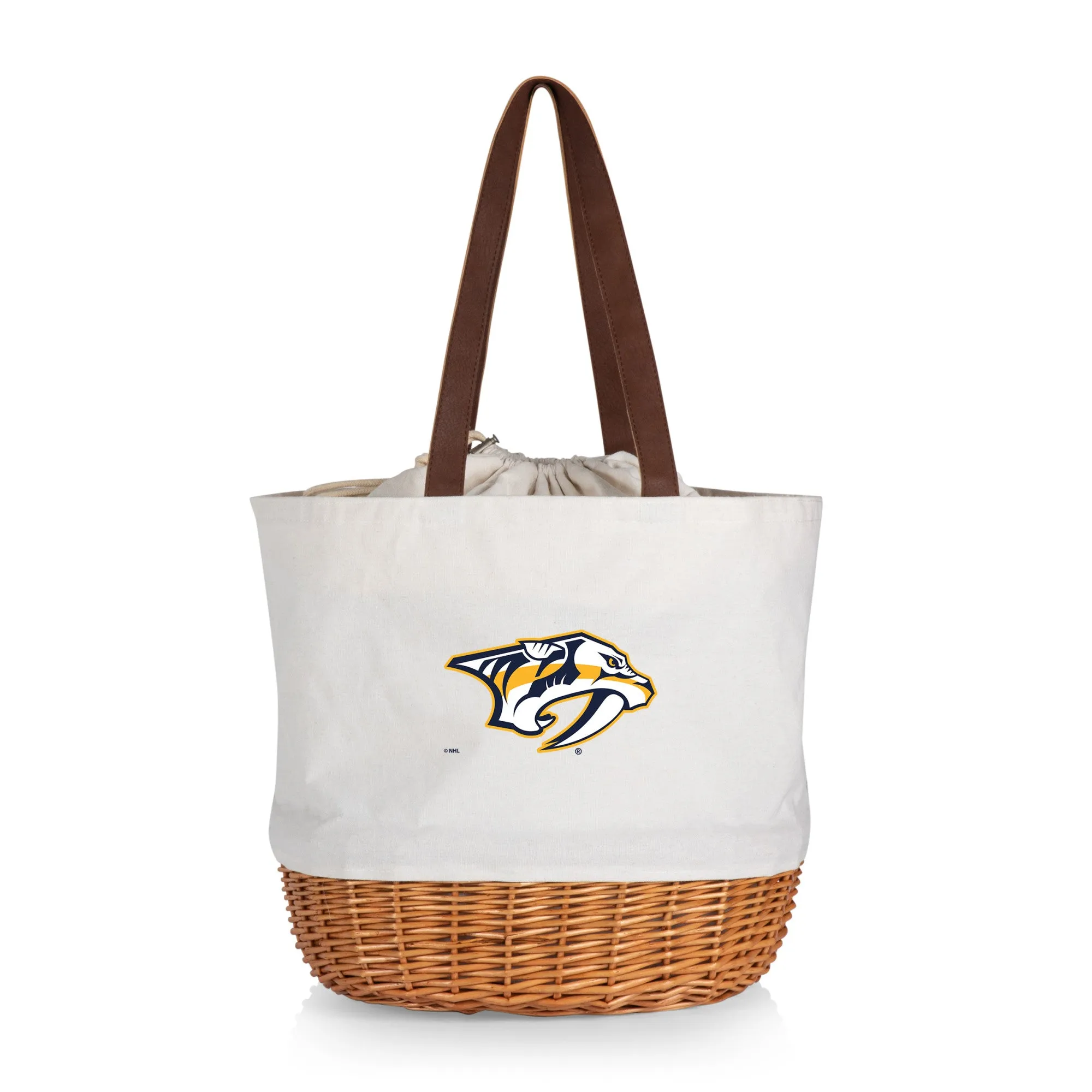 Nashville Predators - Coronado Canvas and Willow Basket Tote