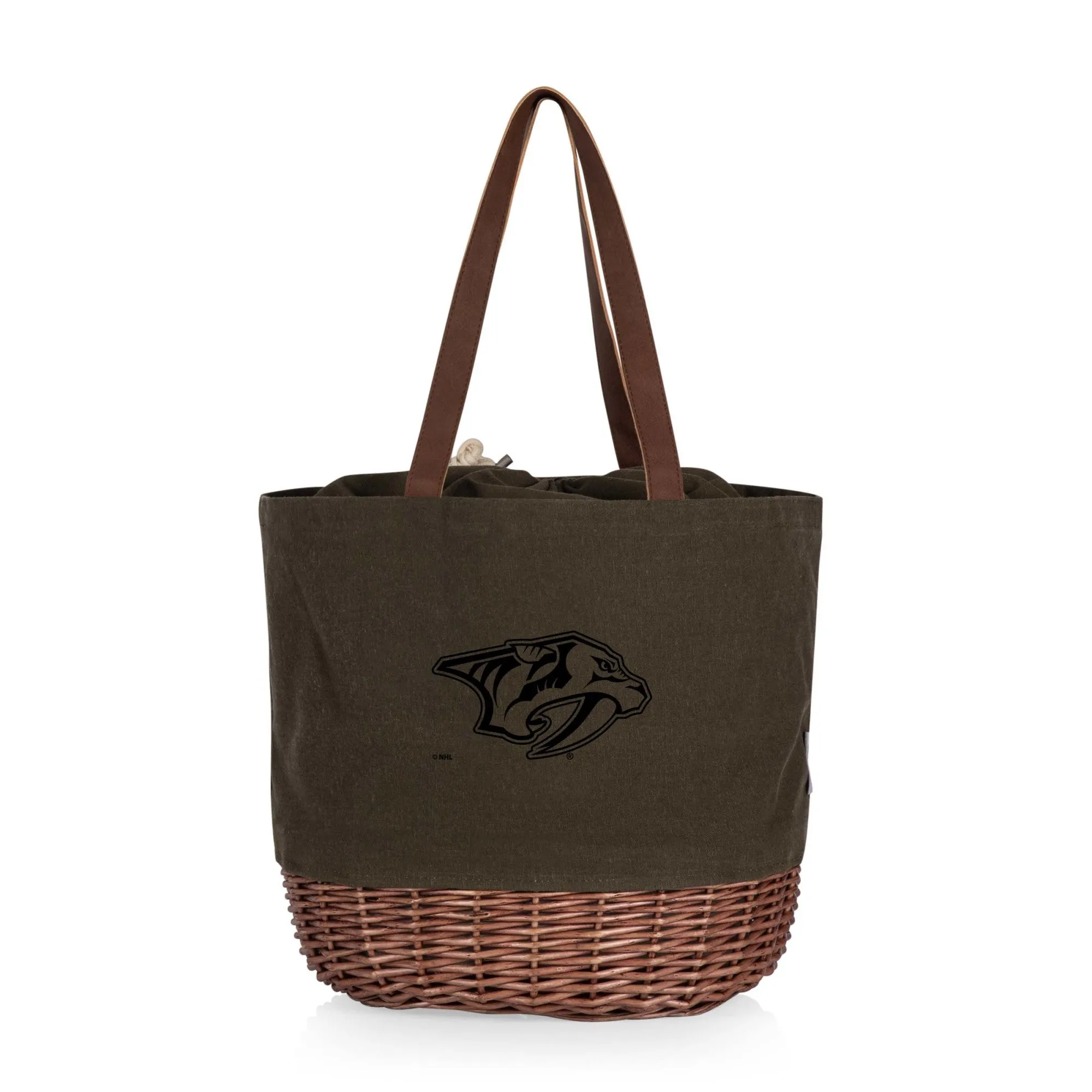 Nashville Predators - Coronado Canvas and Willow Basket Tote