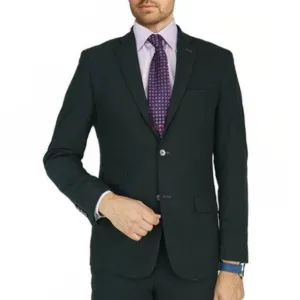 New York Man Italian Designer Black 2 Piece Suit (available in Slim or Modern fit)