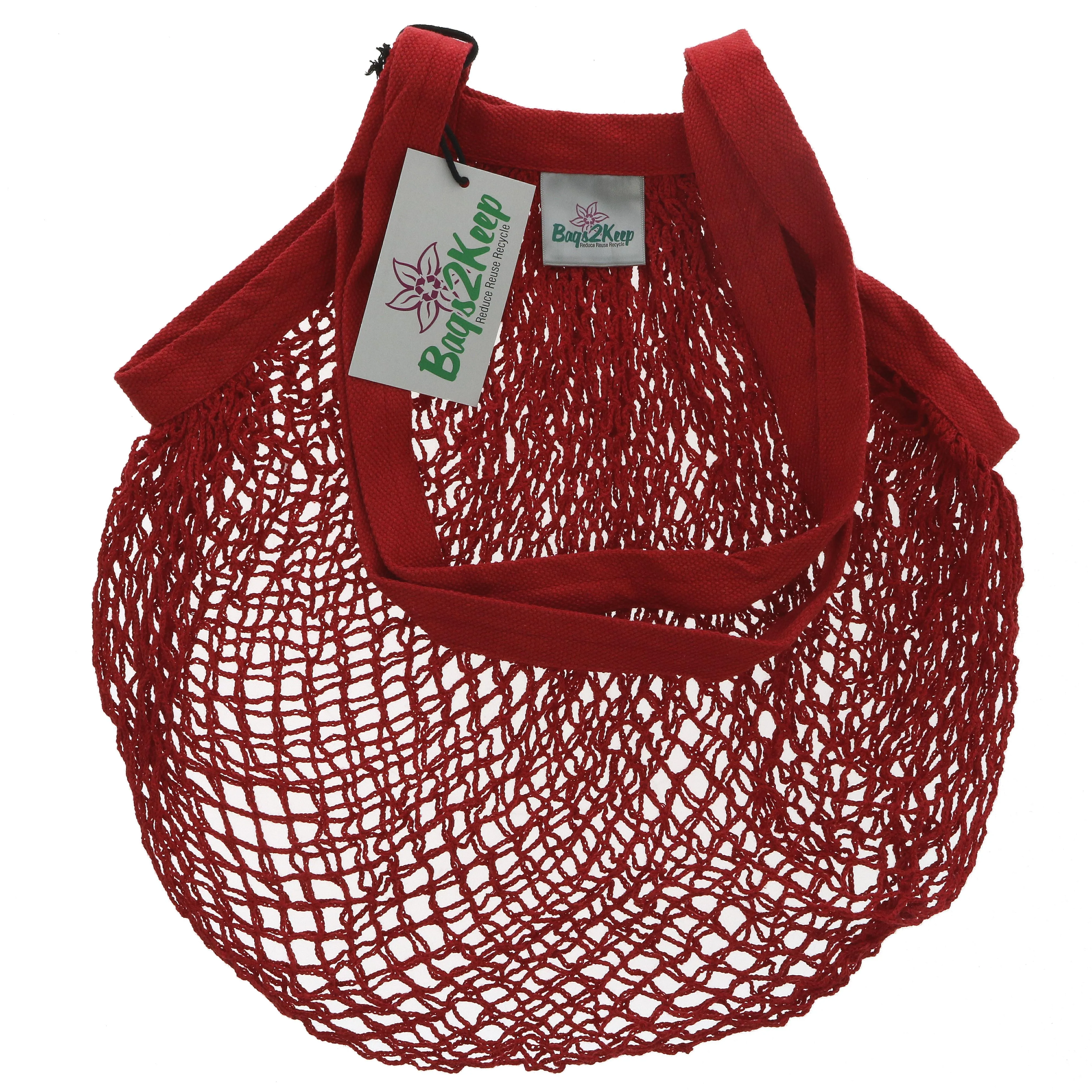 Nf342 Cotton String Bag Red