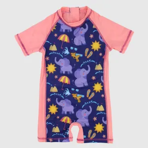 Playful Elephant Overall Swim Suit