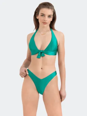 Pretty Me Amanda Bunny Tie Women Beach Bra Jade Green