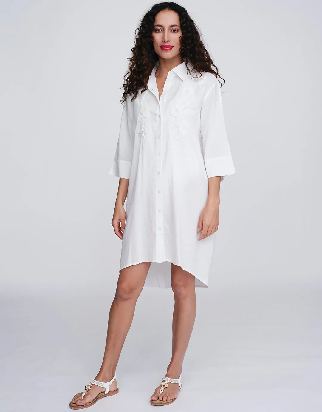 Recife Shirt Dress - White