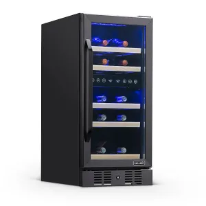 REFURB Newair Built-In Dual Zone Wine Cooler w/ Beech Wood Shelves, 29 Bottles