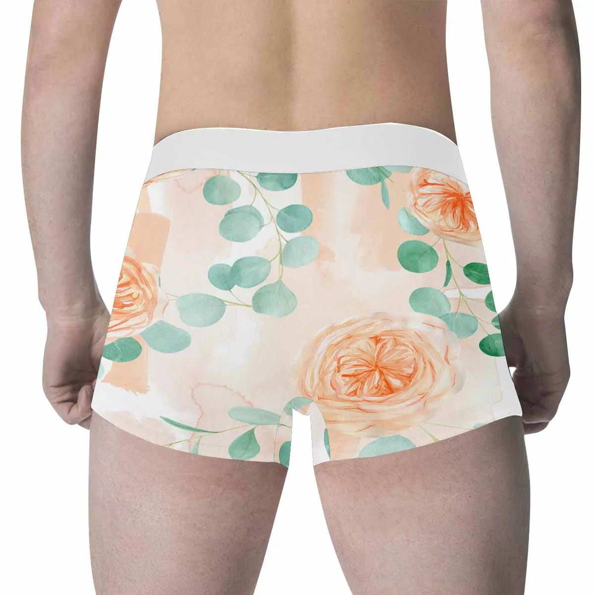 Roses and Eucalyptus Men's All Over Print Boxer Briefs (Made In AUS)