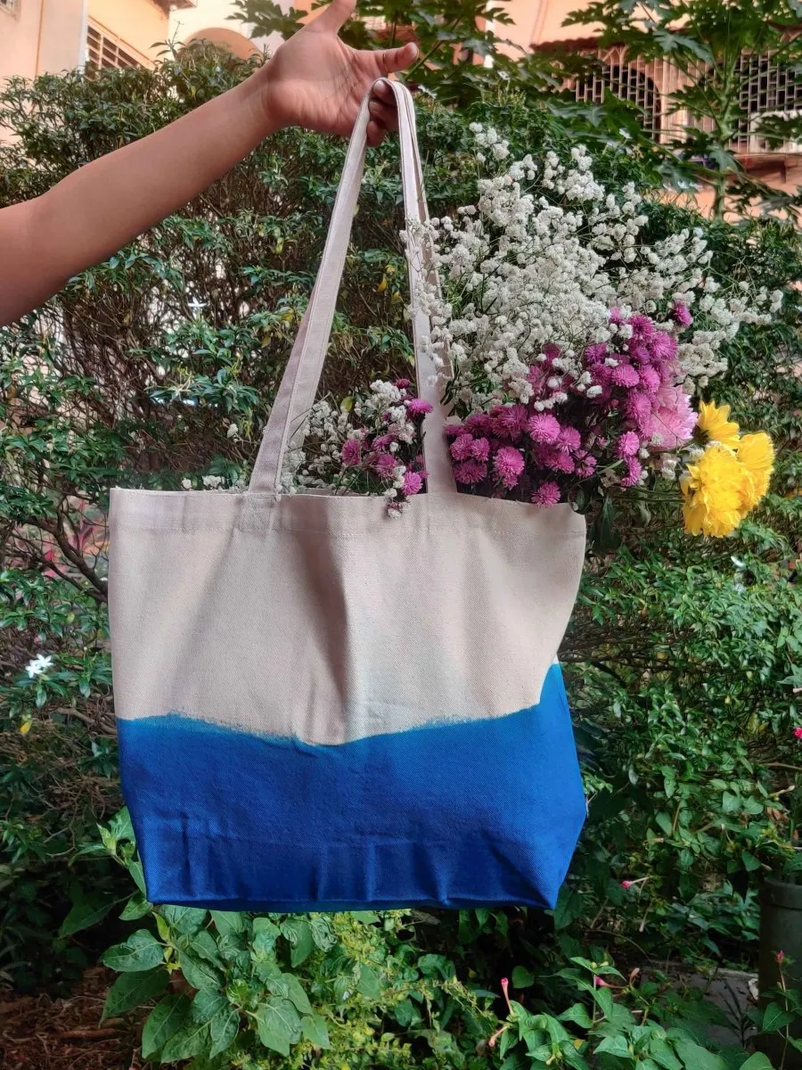 Sassy Sea- Dip Dye Canvas Tote Bag