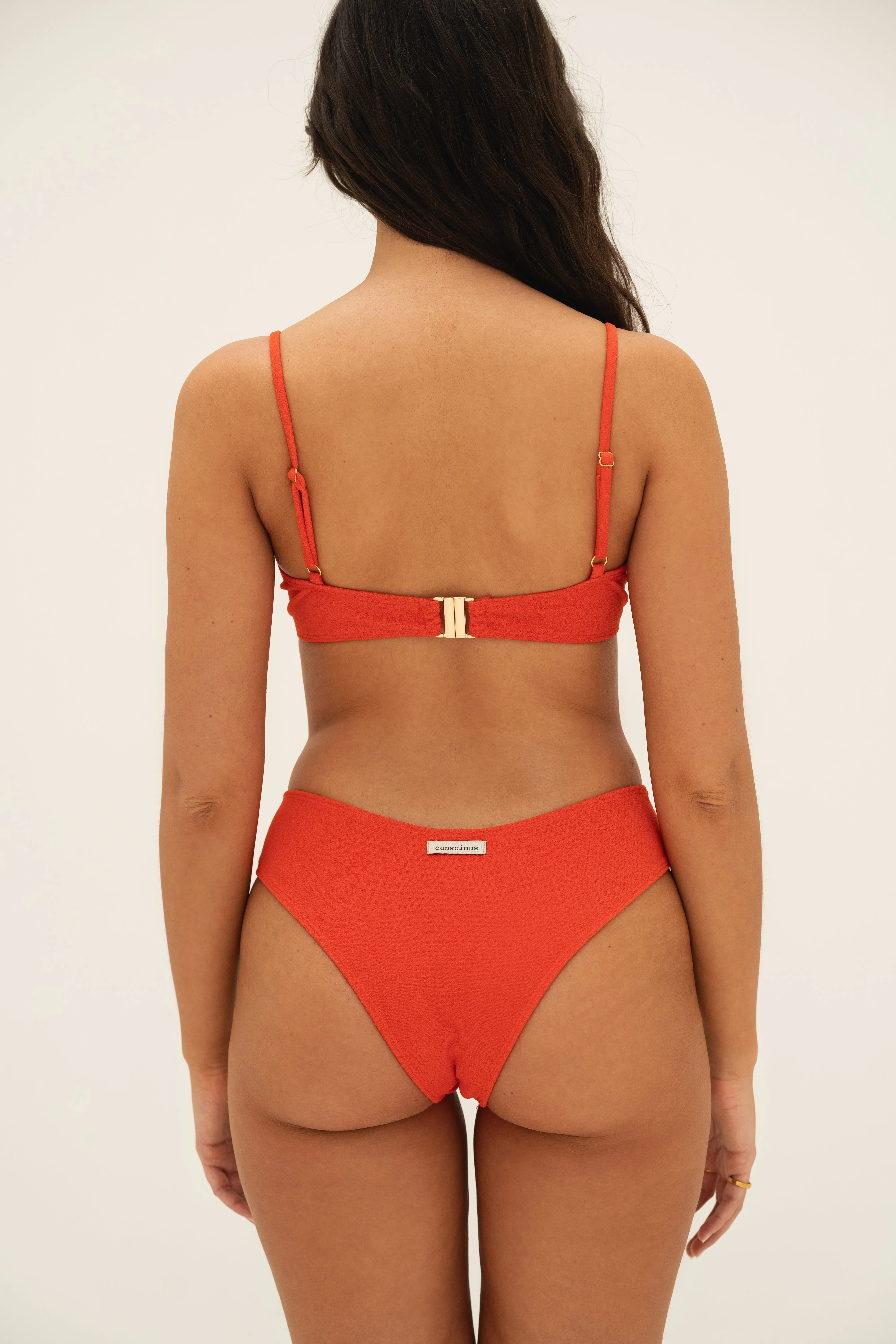 sustainable swimwear bottoms emma red orange