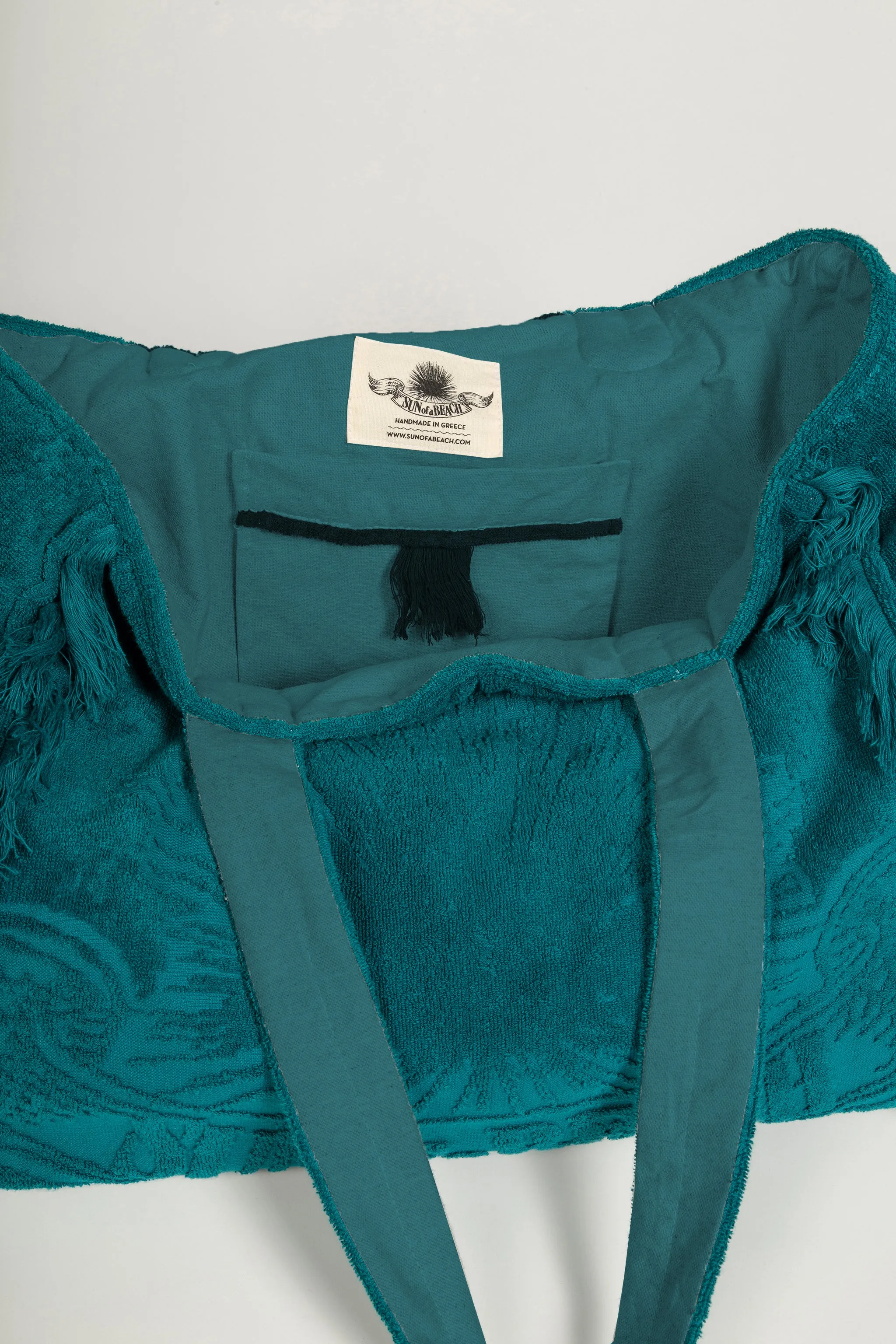 Teal | Terry Tote Beach Bag