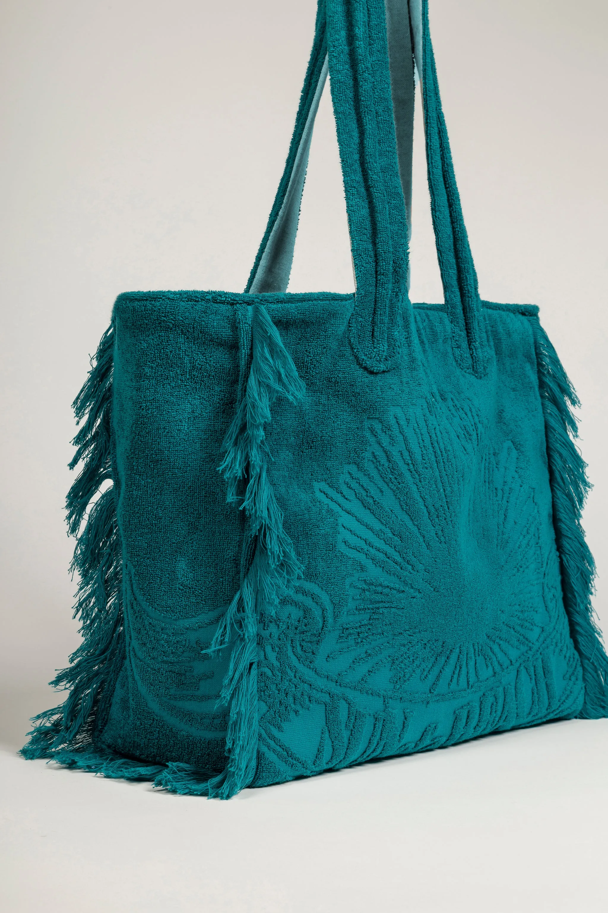 Teal | Terry Tote Beach Bag