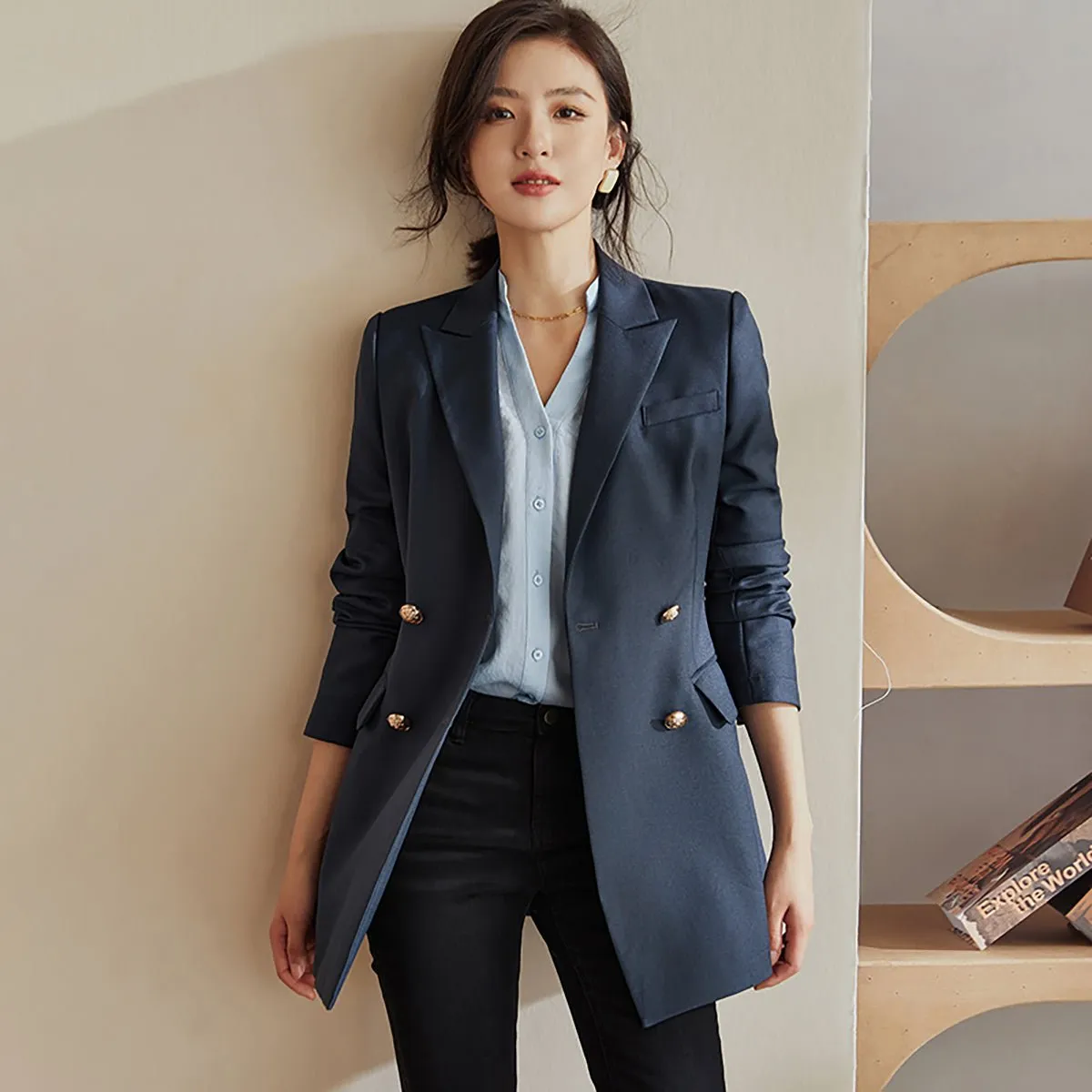 Timeless Modern Blazer in Navy