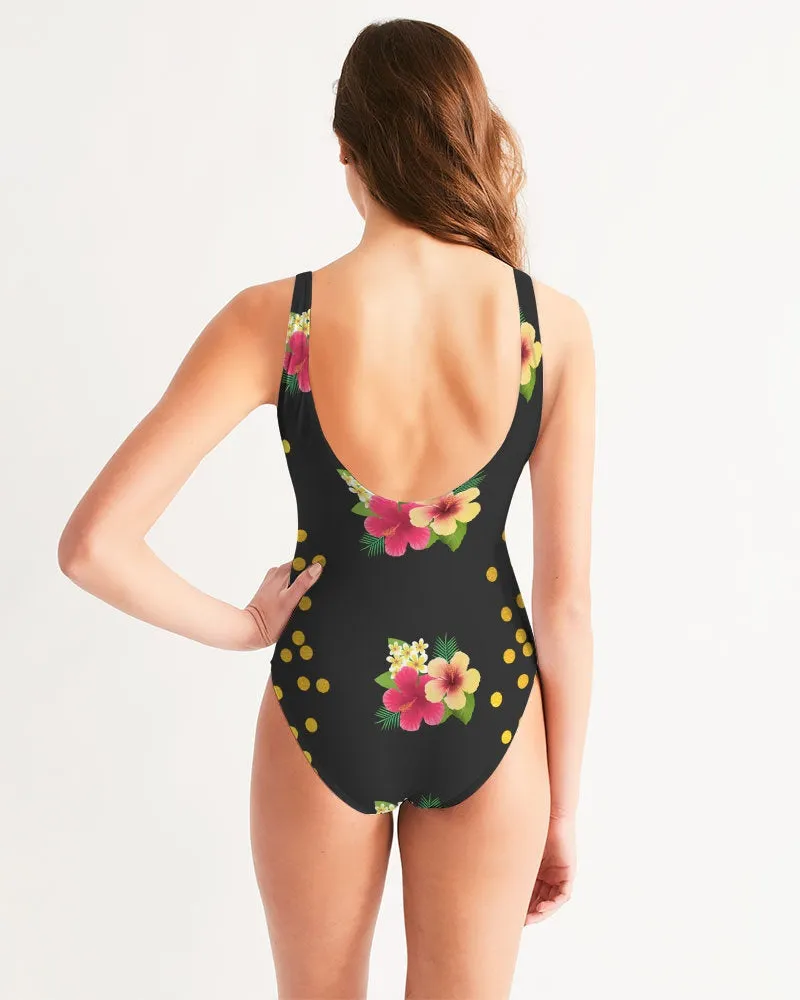 Tropical Black Swimsuit