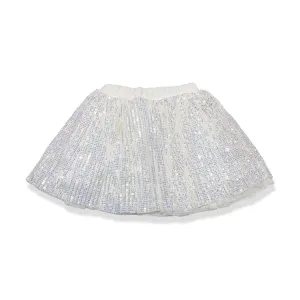 White Sequin Skirt